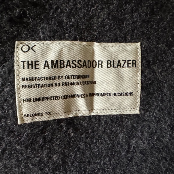 Outerknown Ambassador Blazer, Heather Charcoal / L - Picture 4 of 5